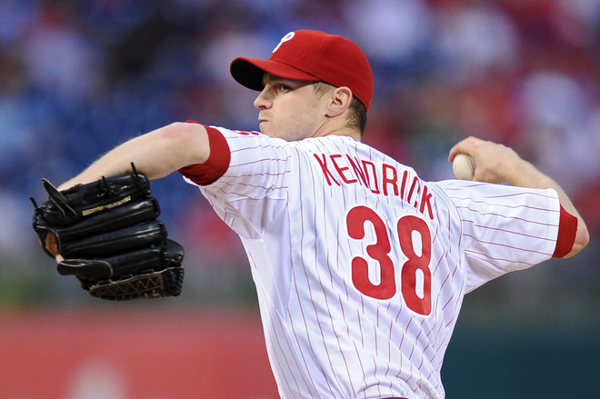  Starting Pitcher Kyle Kendrick #38 Of The Philadelphia Phillies Delivers