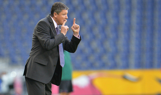 Bulgaria's Head Coach Liuboslav Penev Gestures