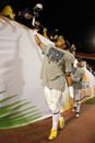 MIAMI GARDENS, FL - JANUARY 04:  Tavon Austin #1 of the West Virginia Mountaineers celebrates with fans after they won 70-33 against the Clemson Tigers during the Discover Orange Bowl at Sun Life Stadium on January 4, 2012 in Miami Gardens, Florida.  (Photo by Mike Ehrmann/Getty Images)