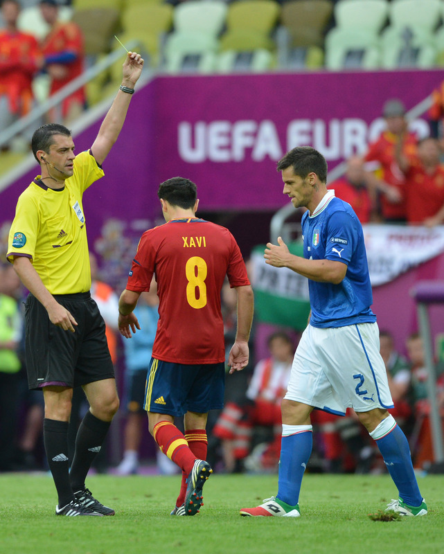 Italian Defender Christian Maggio (R) Is