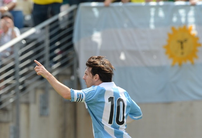 Argentine Player Lionel Messi Celebrates