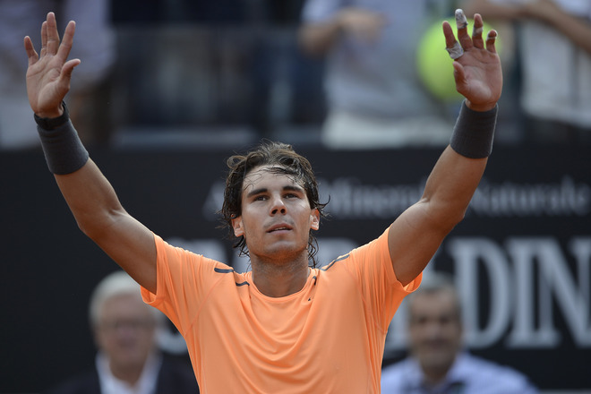 Spanish Rafael Nadal Celebrates