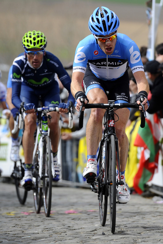 US Cyclist Tyler Farrar (R) Of Garmin- Barracuda Competes