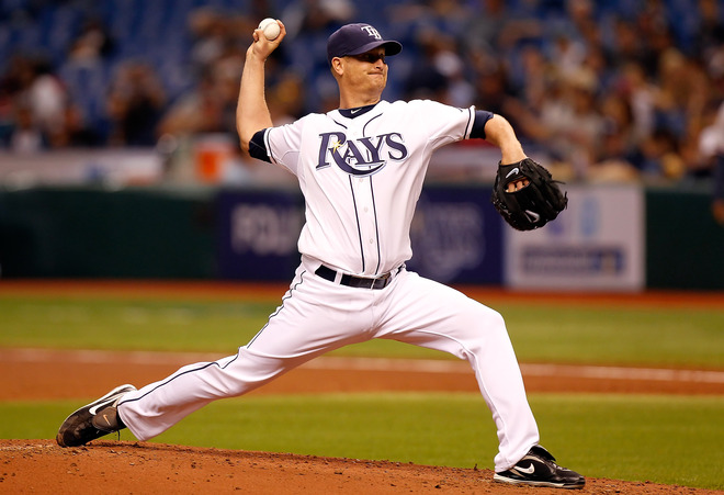   Alex Cobb #53 Of The Tampa Bay Rays Pitches
