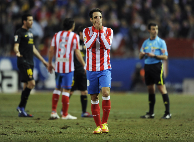 Atletico Madrid's Midfielder Juan Francisco Torres Belen Reacts