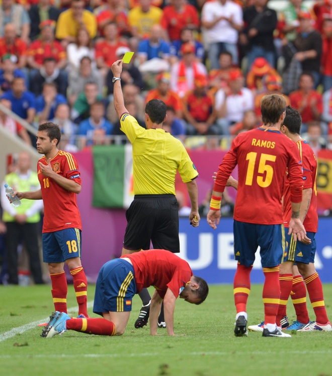 Spanish Defender Jordi Alba (L) Is