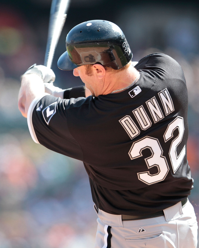  Adam Dunn #32 Of The Chicago White Sox Singles