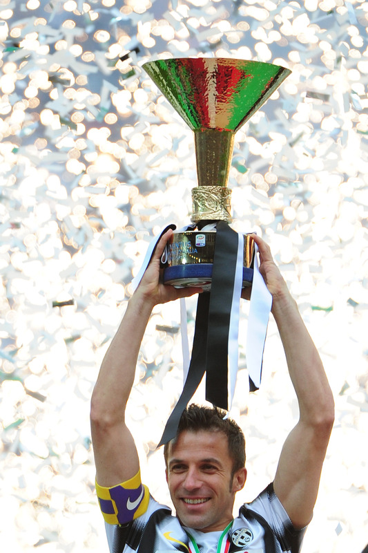 Juventus' Forward Alessandro Del Piero Holds