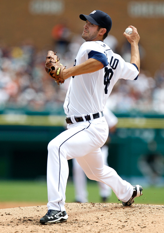  Rick Porcello #48 Of The Detroit Tigers Throws