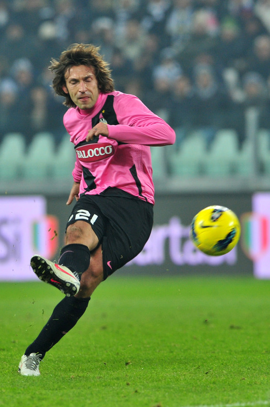 Juventus' Midfielder Andrea Pirlo Kicks