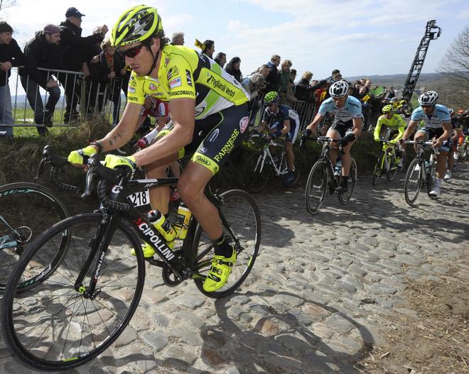 Italian Cyclist Filippo Pozzato Of Farnese Vini-Selle Italia Rides