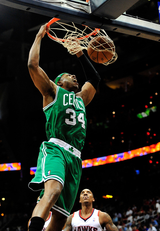   Paul Pierce #34 Of The Boston Celtics Dunks