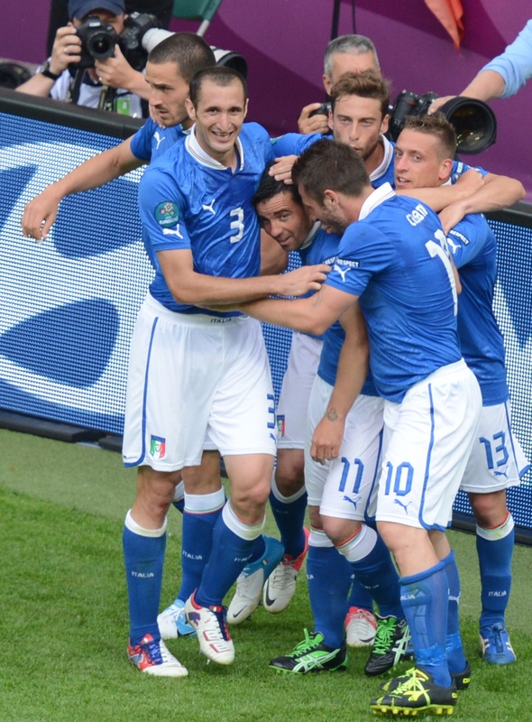 Italian Forward Antonio Di Natale (C) Is