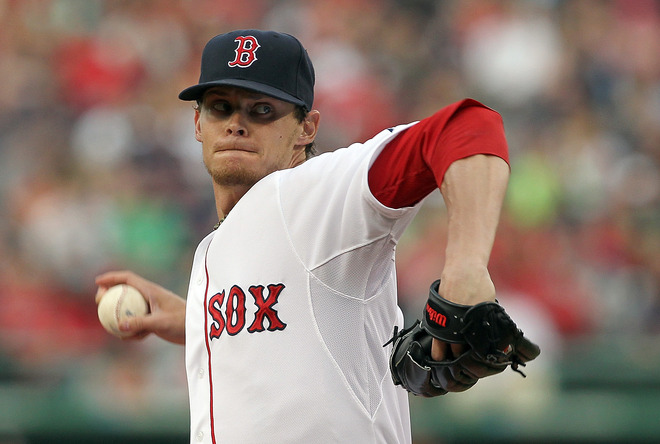  Clay Buchholz #11 Of The Boston Red Sox Throws