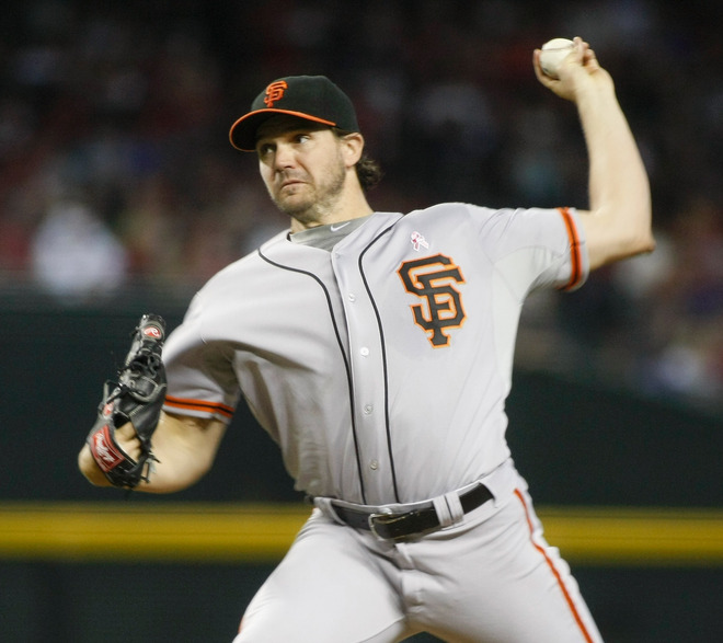   Starting Pitcher Barry Zito #75 Of The San Francisco Giants Delivers
