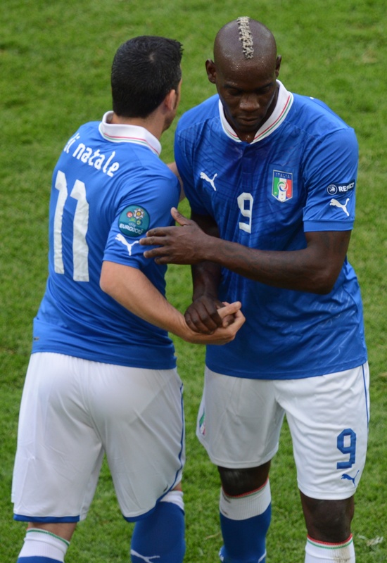 Italian Forward Antonio Di Natale (L) Substitutes