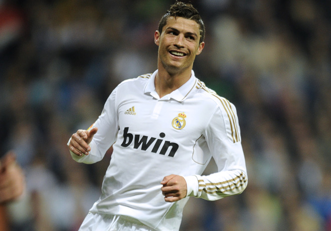 Real Madrid's Portuguese Forward Cristiano Ronaldo Smiles