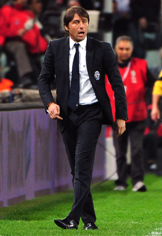 Juventus' Coach Antonio Conte Reacts