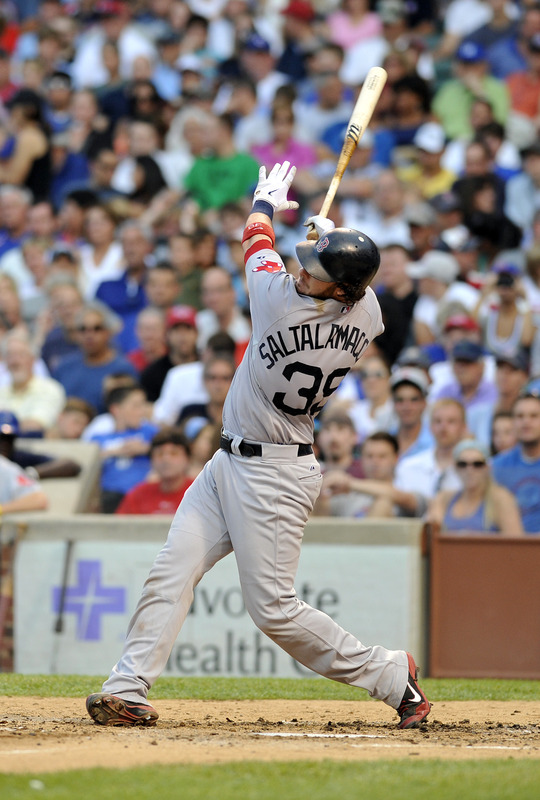  Jarrod Saltalamacchia #39 Of The Boston Red Sox Hits