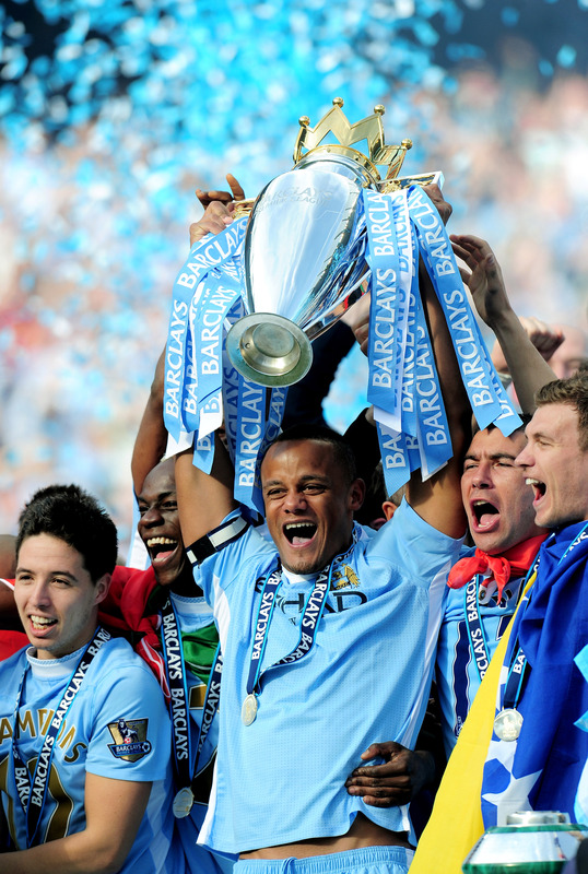   Vincent Kompany The Captain Of Manchester City Lifts