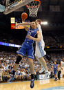 CHAPEL HILL, NC - FEBRUARY 08:  Miles Plumlee #21 of the Duke Blue Devils is fouled by Tyler Zeller #44 of the North Carolina Tar Heels during their game at the Dean Smith Center on February 8, 2012 in Chapel Hill, North Carolina.  (Photo by Streeter Lecka/Getty Images)