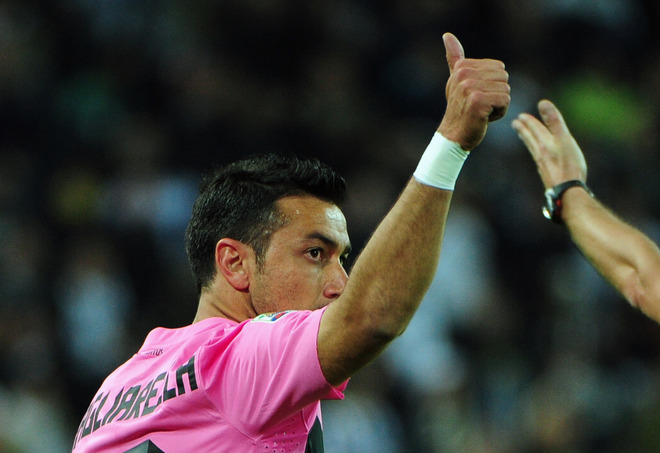 Juventus' Forward Fabio Quaglierella Celebrates