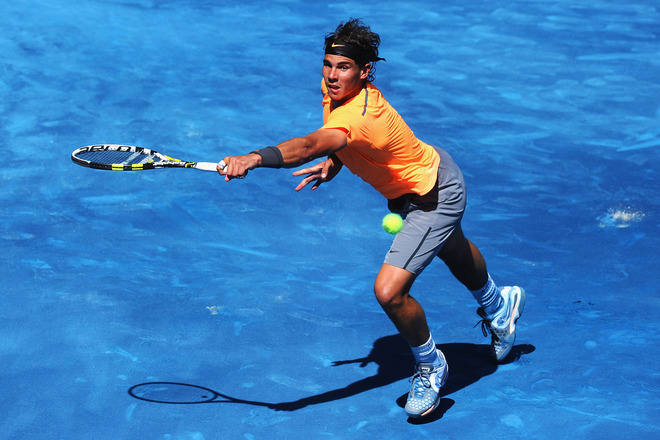  Rafael Nadal Of Spain In Action Against Fernando Verdasco Of Spain In The 4th Round Of The Mutua Madrilena Madrid