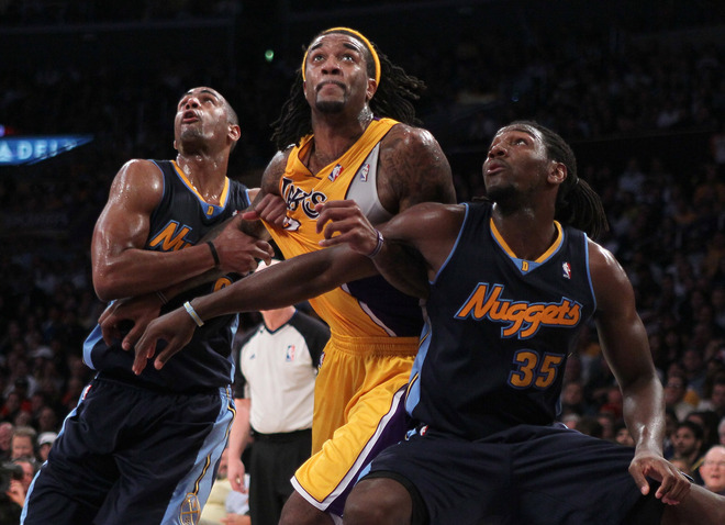   Jordan Hill #27 Of The Los Angeles Lakers Is