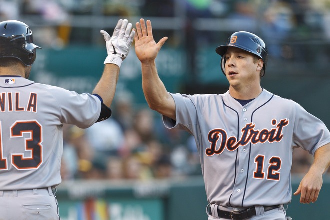   Andy Dirks #12 Of The Detroit Tigers Is