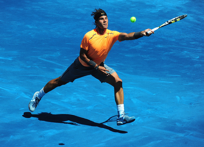  Rafael Nadal Of Spain In Action Against Fernando Verdasco Of Spain In The 4th Round Of The Mutua Madrilena Madrid