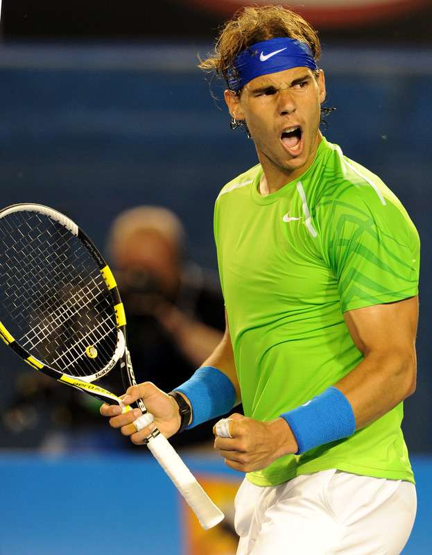 Rafael Nadal Of Spain Reacts