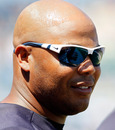 TAMPA, FL - MARCH 17: Outfielder Andruw Jones #22 of the New York Yankees smiles during a Grapefruit League Spring Training Game against the Houston Astros at George M. Steinbrenner Field on March 17, 2012 in Tampa, Florida. (Photo by J. Meric/Getty Images)