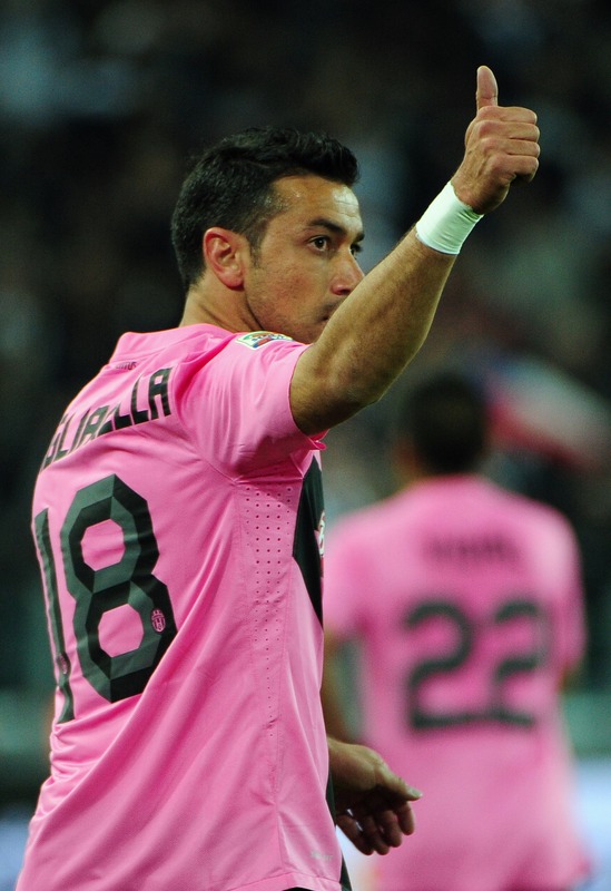 Juventus' Forward Fabio Quaglierella Celebrates