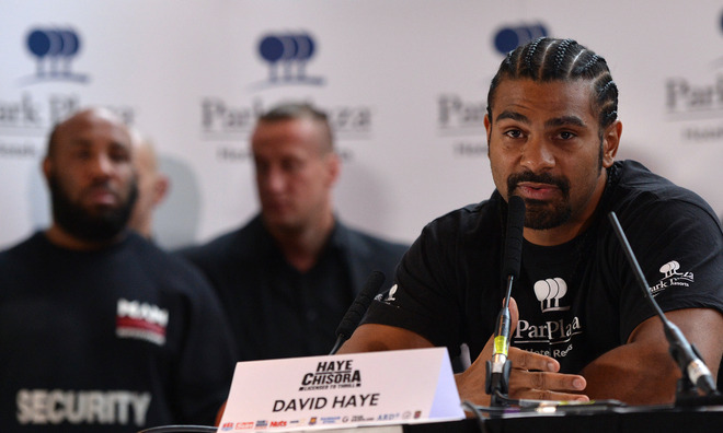 British Boxer David Haye (R) Speaks