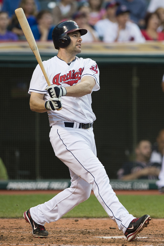  Casey Kotchman #35 Of The Cleveland Indians Hits
