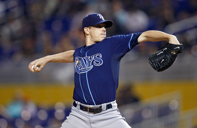   Jeremy Hellickson #58 Of The Tampa Bay Rays Pitches