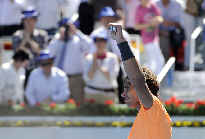 Spanish Rafel Nadal Celebrates