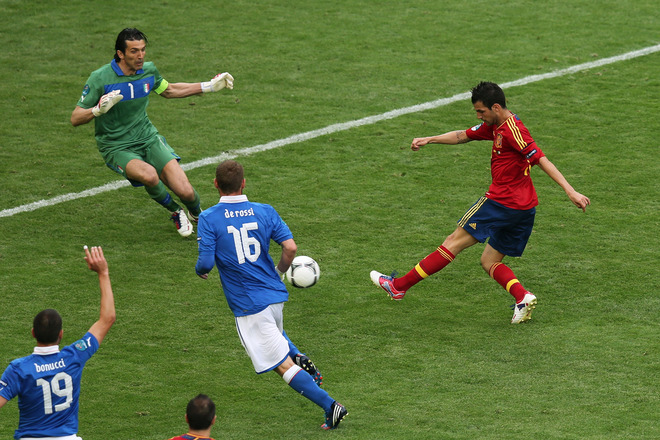  Cesc Fabregas Of Spain Scores