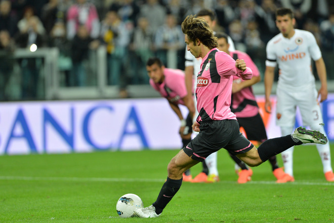 Juventus' Midfielder Andrea Pirlo Kicks