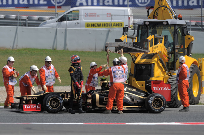 Previous Lotus F1 Team's French Driver Romain Grosjean 