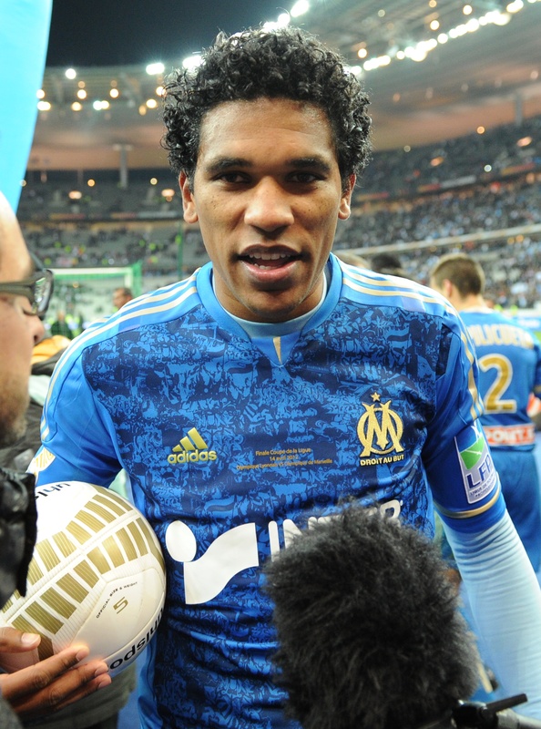 Olympique De Marseille's Brazilian Forward Evaeverson Brandao Poses