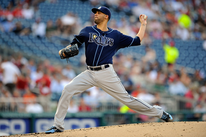   David Price #14 Of The Tampa Bay Rays Throws