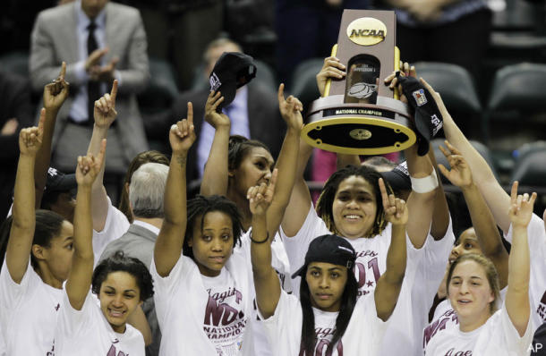 Texas A&M wins their first ever NCAA women's championship AP110405184547
