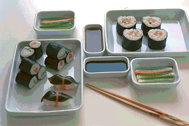 عمل السوشي بالصور Sushi