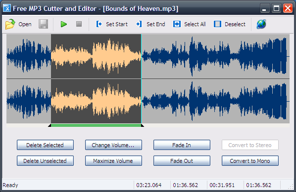 Free MP3 Cutter and Editor 2013 Screenshot-musetips-mp3-cutter