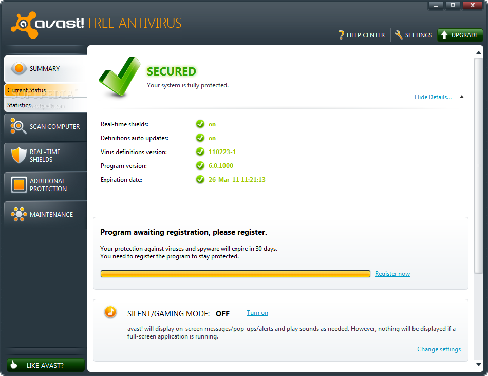 برنامج الحماية من الفيروسات Avast! Free Antivirus 7 Avast-Home-Edition