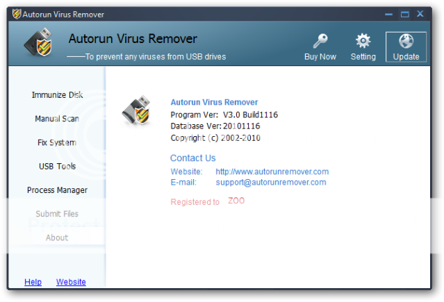 تحميل البرنامج الخطير القضاء فيروس الاوتورونAutorun Virus Remover