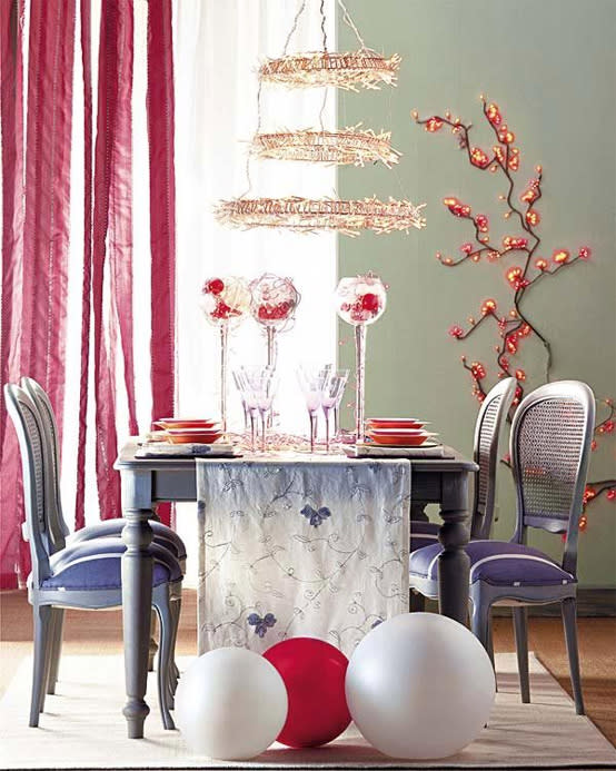 ديكورات خاصة لاحتفالات راس السنة Christmas-table-decorating-ideas-1