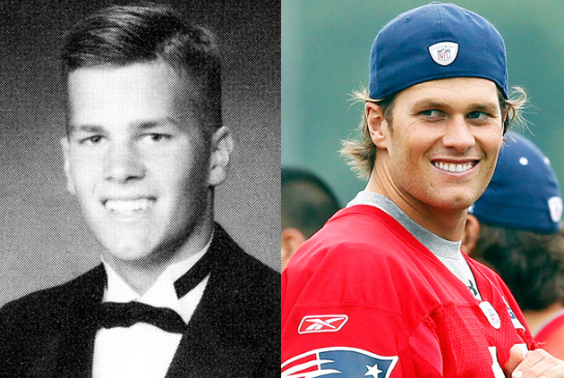Tom Brady: Then and now (Seth Poppel/Yearbook Library, Jim Rogash/Getty Images)