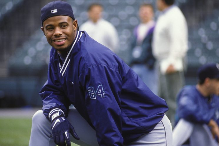 Ken Griffey Jr. in his first go-around with the Mariners. (Getty Images/Mitchell Layton)